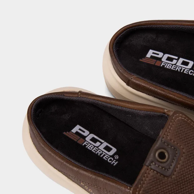 Mule Masculino Pegada Original Couro Marrom