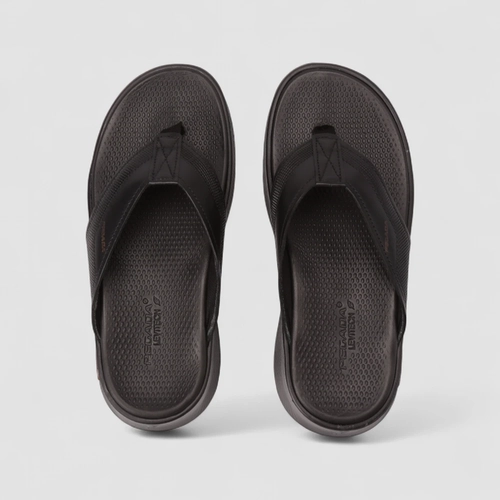 Chinelo Masculino Pegada Couro Preto