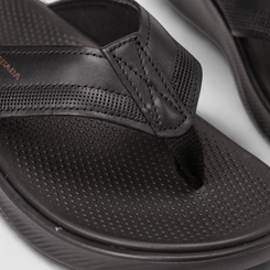 Chinelo Masculino Pegada Couro Preto