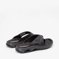 Chinelo Masculino Pegada Couro Preto