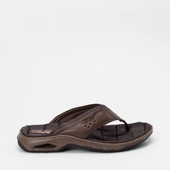 Chinelo Masculino Pegada Couro Marrom