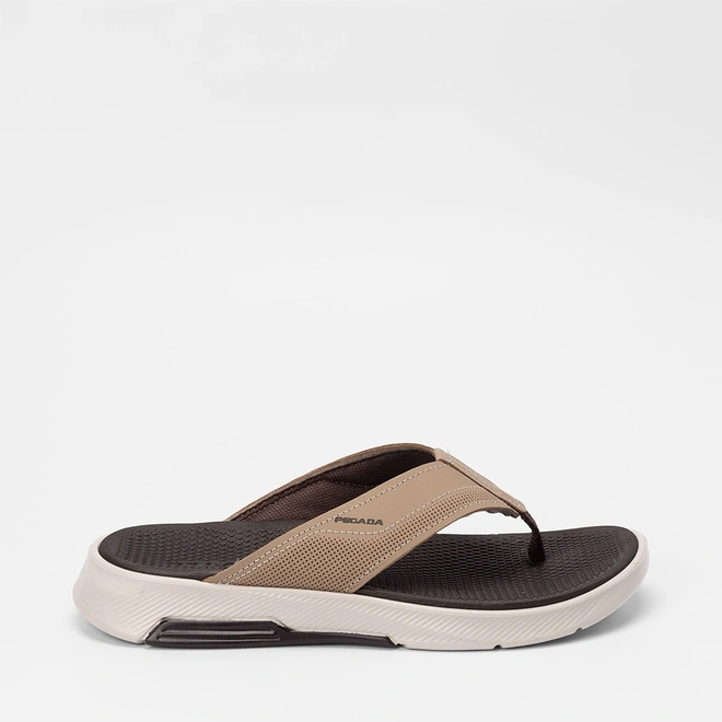 Chinelo Masculino Pegada Em Couro