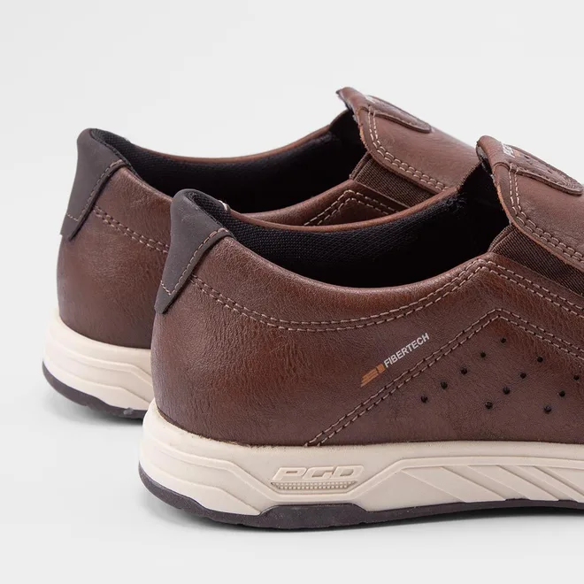 Slip On Masculino Pegada Original Marrom