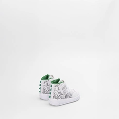 Tênis Casual Cano Alto Bebê Slink Goods + Brinde 6 Canetinhas Branco & Verde