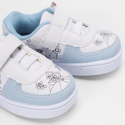 Tênis Casual Bebê Slink Goods Borboleta + Brinde 6 Canetinhas Branco & Vermelho