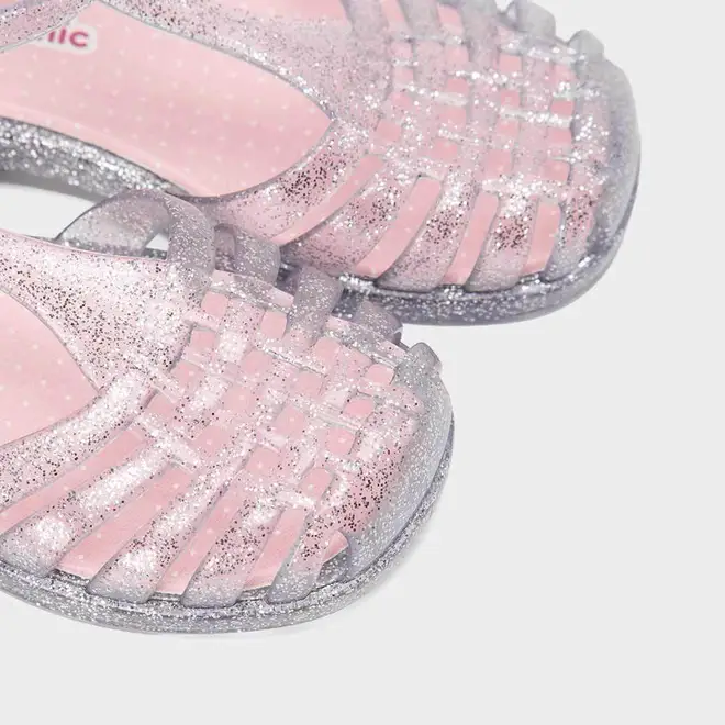 Sandália Aranha Infantil Charmosinha Chic Glitter Prata