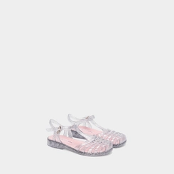 Sandália Aranha Infantil Charmosinha Chic Glitter Prata