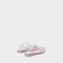 Sandália Aranha Infantil Charmosinha Chic Glitter Prata