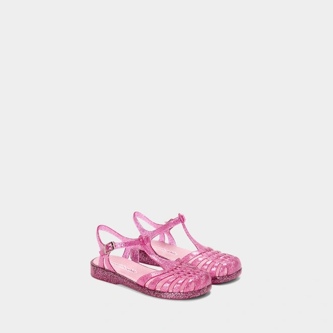 Sandália Aranha Infantil Charmosinha Chic Glitter Rosa