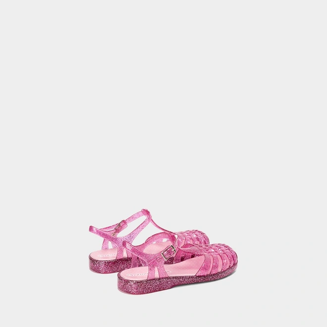 Sandália Aranha Infantil Charmosinha Chic Glitter Rosa