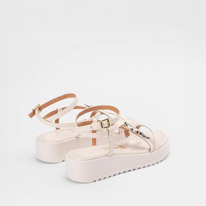 Sandália Feminina Vizzano Detalhe Estrela Off-White
