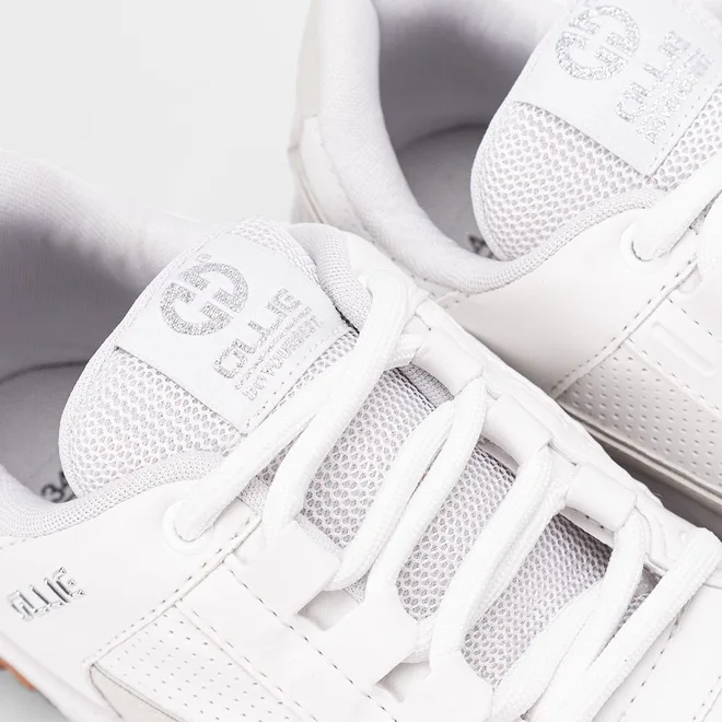 Tênis Casual Feminino Ollie Street Branco & Cinza