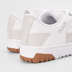 Tênis Casual Feminino Ollie Street Branco & Cinza