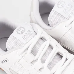 Tênis Casual Feminino Ollie Street Branco & Cinza