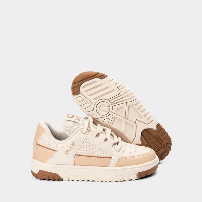 Tênis Casual Feminino Ollie Originals Street Bege