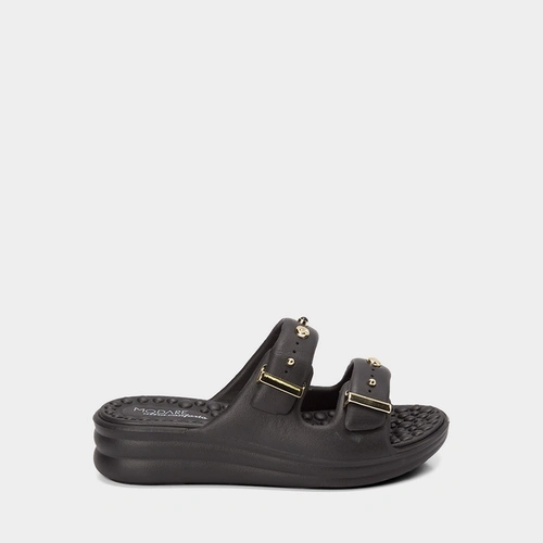 Tamanco Feminino Modare Tiras Duplas Com Tachas Preto