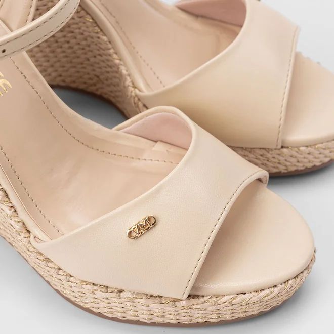 Sandália Feminina Via Marte Anabela Ráfia Off White