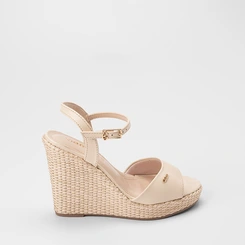 Sandália Feminina Via Marte Anabela Ráfia Off White