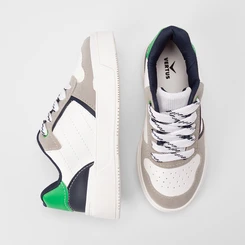 Tênis Casual Infantil Vertus Recortes Branco