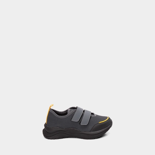 Tênis Casual Infantil Vertus Jogging Tiras Contato Grafite