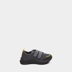 Tênis Casual Infantil Vertus Jogging Tiras Contato Grafite