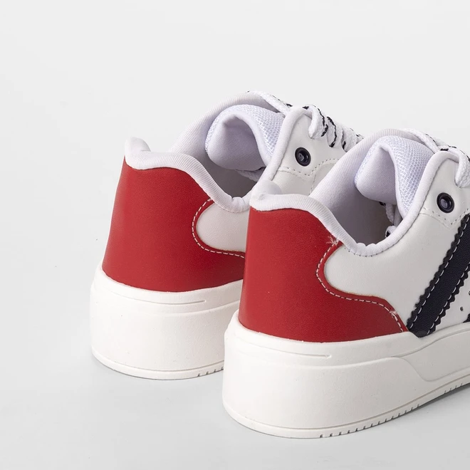 Tênis Casual Infantil Vertus Detalhe Recorte Branco