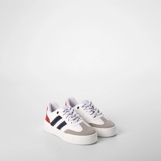 Tênis Casual Infantil Vertus Detalhe Recorte Branco