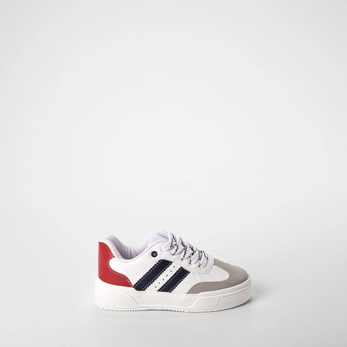 Tênis Casual Infantil Vertus Detalhe Recorte Branco