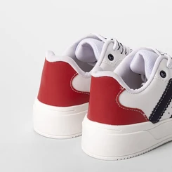 Tênis Casual Infantil Vertus Detalhe Recorte Branco