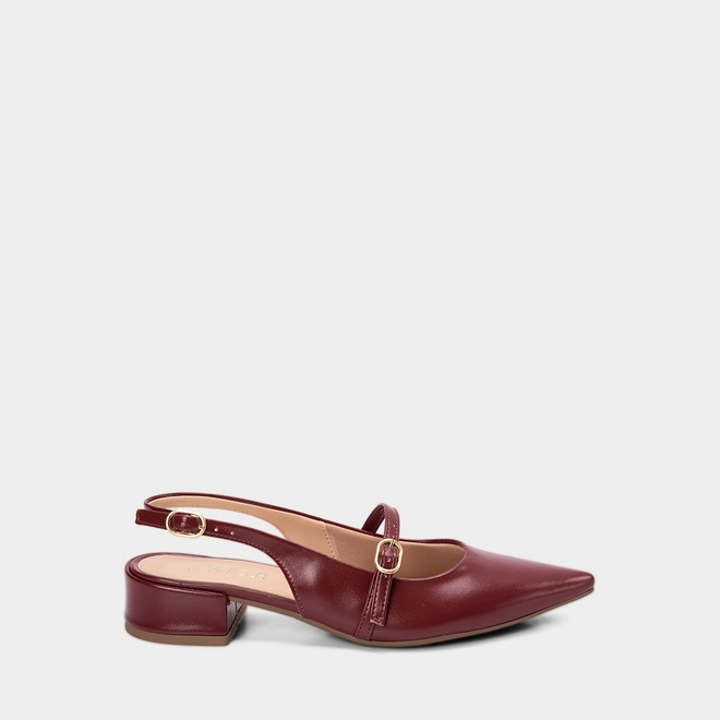 Scarpin Slingback Boneca Feminino Gabriela Vinho