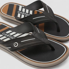 Chinelo Masculino Cartago Preto & Marrom
