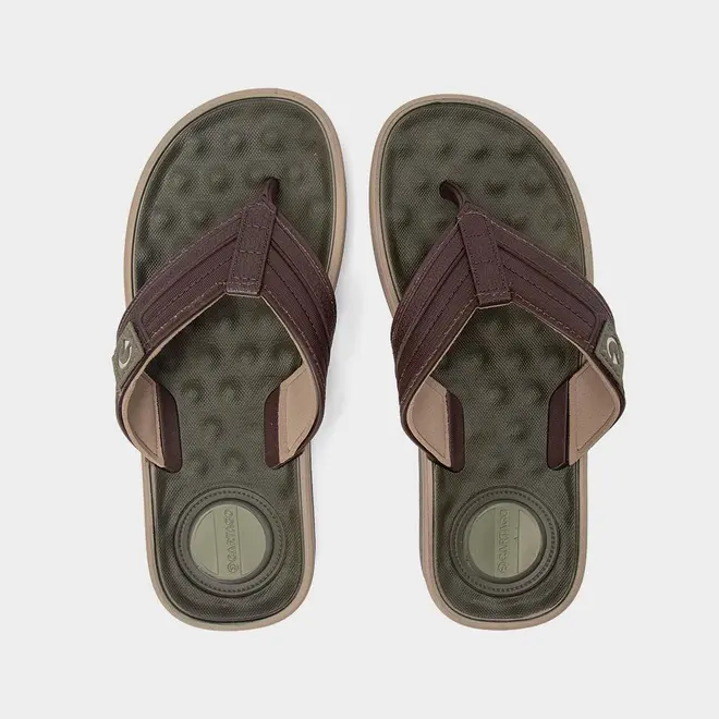 Chinelo Masculino Cartago Alabama Texturizado Marrom & Verde