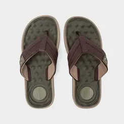 Chinelo Masculino Cartago Alabama Texturizado Marrom & Verde