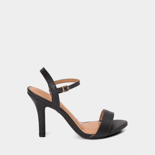 Sandália Feminina Vizzano Salto Fino Alto Preto