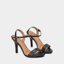 Sandália Feminina Vizzano Salto Fino Alto Preto