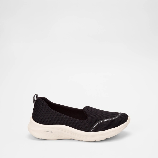 Slip On Feminino Actvitta Calce Fácil Preto