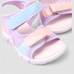 Sandália Papete Infantil Gabrielinha Tiras Contato Multicolor