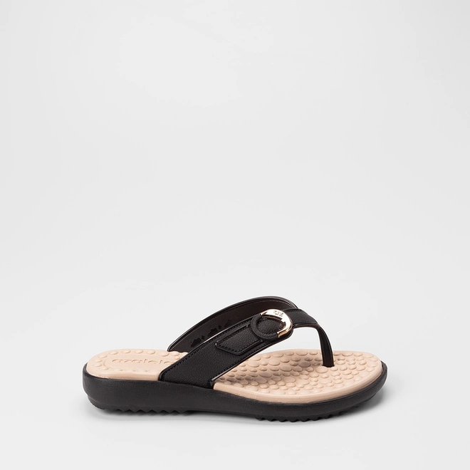 Tamanco Feminino Azaleia Anabela Enfeite Fivela Preto