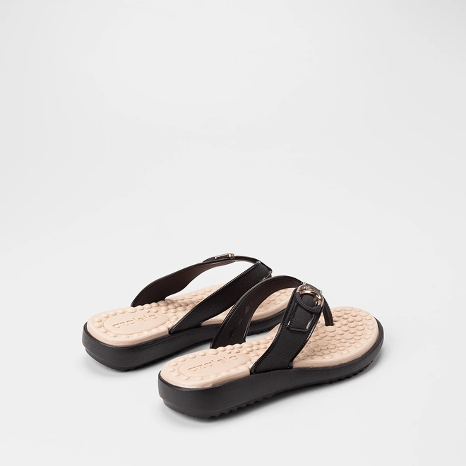 Tamanco Feminino Azaleia Anabela Enfeite Fivela Preto