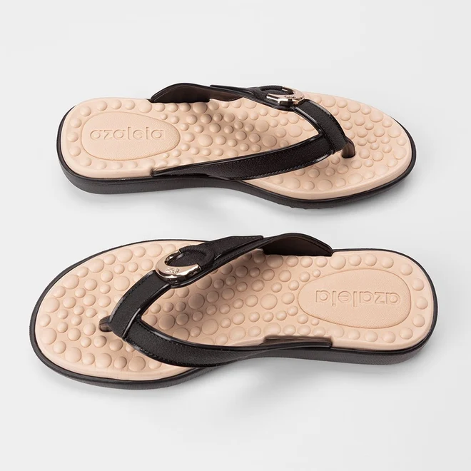 Tamanco Feminino Azaleia Anabela Enfeite Fivela Preto
