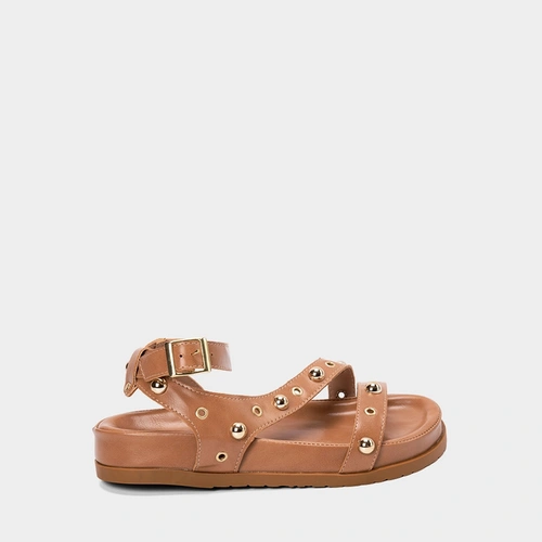 Sandália Papete Feminina Gabriela Caramelo