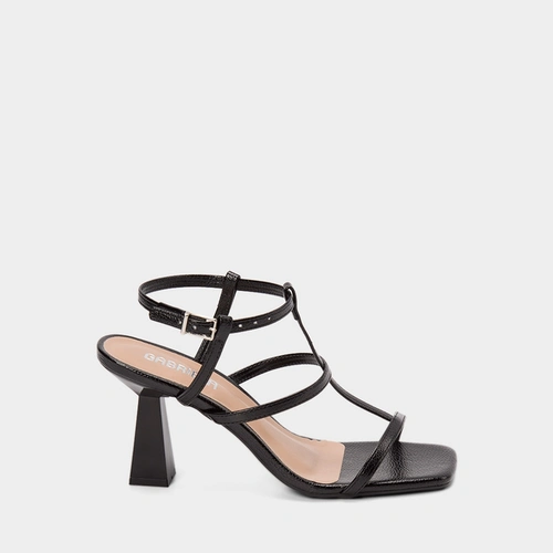 Sandália Feminina Gabriela Salto Geométrico Alto Preto