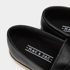 Sapato Social Slipper Masculino Mac & Jac Couro Preto