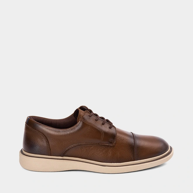 Sapato Social Masculino Mac & Jac Couro Caramelo