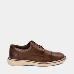 Sapato Social Masculino Mac & Jac Couro Caramelo