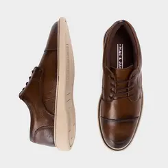 Sapato Social Masculino Mac & Jac Couro Caramelo