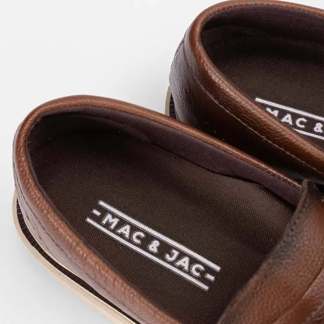 Sapato Social Slipper Masculino Mac & Jac Couro Caramelo