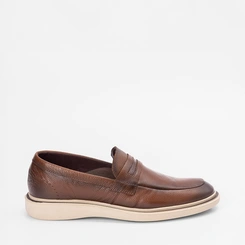 Sapato Social Slipper Masculino Mac & Jac Couro Caramelo