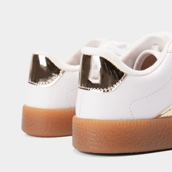 Tênis Infantil Molekinha Detalhes Dourado & Branco