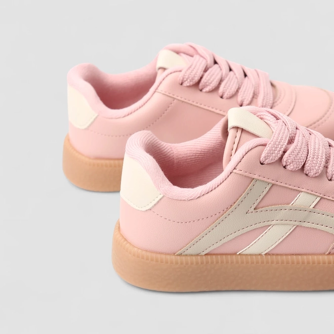 Tênis Casual Infantil Molekinha Detalhe Recortes Rosa